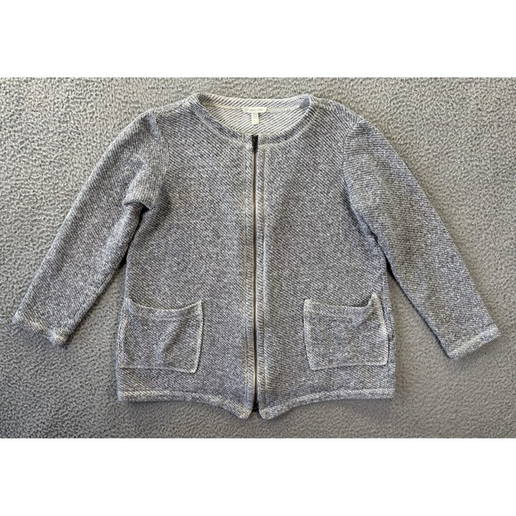 Eileen Fisher Jackets & Blazers - Eileen Fisher Terry Jacket Womens XS Full Zip‎ Pockets Organic Cotton Minimalist